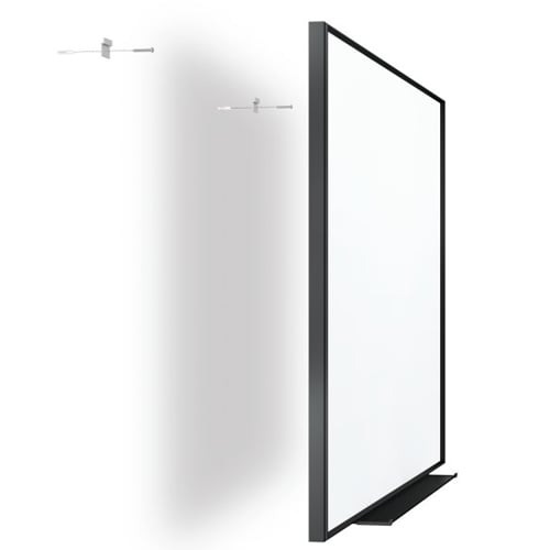 Quartet Fusion Nano-Clean 3' x 2' Magnetic Whiteboard with Black Aluminum Frame - NA3624FB