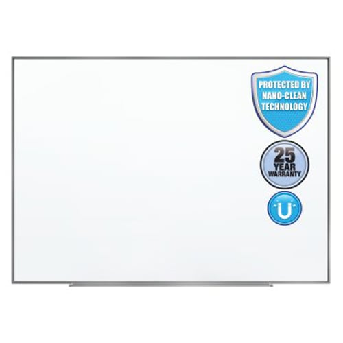 Quartet Fusion Nano-Clean 8' x 4' Magnetic Whiteboard with Silver Aluminum Frame - NA9648F