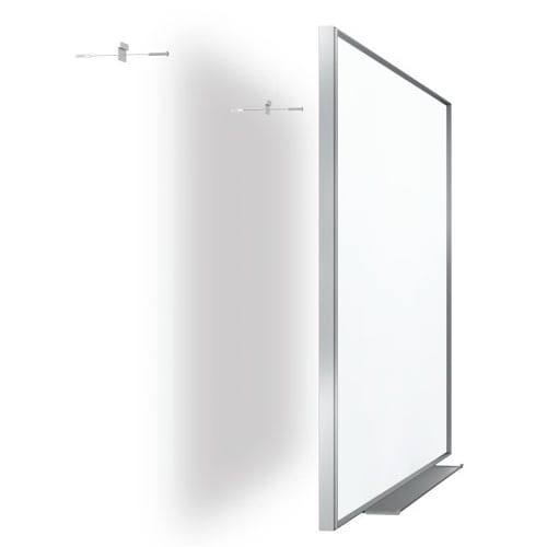 Quartet Fusion Nano-Clean 8' x 4' Magnetic Whiteboard with Silver Aluminum Frame - NA9648F