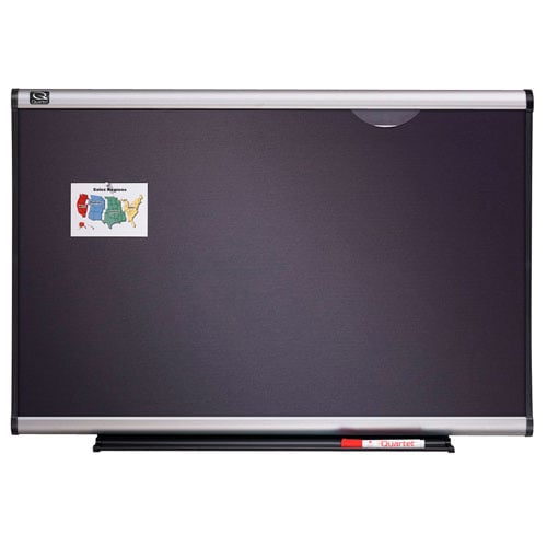 Quartet Connectable Modular Grey Mesh Fabric Bulletin Board with Aluminum Frame