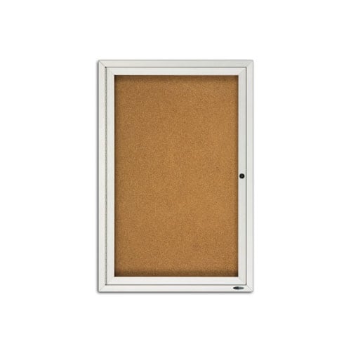 Quartet Indoor Enclosed Cork Bulletin Board