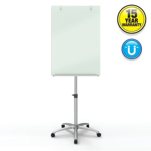 Quartet Infinity 2' x 3' Magnetic Glass Dry-Erase Board Mobile Easel - ECM32G