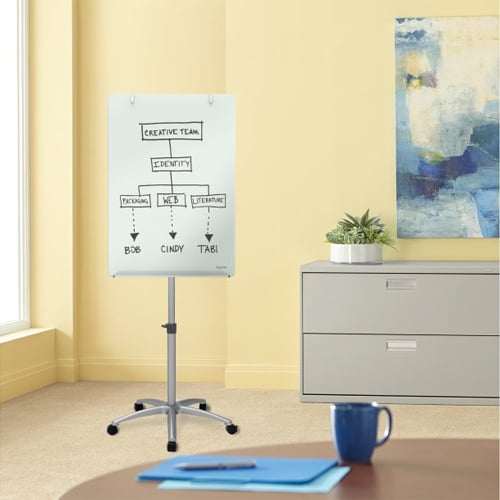 Quartet Infinity 2' x 3' Magnetic Glass Dry-Erase Board Mobile Easel - ECM32G