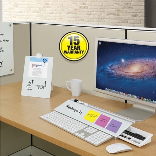 Quartet Infinity Magnetic White Glass Dry-Erase Cubicle Boards