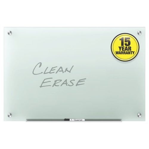 Quartet Infinity Glass 24" x 18" Frosted Non-Magnetic Frameless Dry-Erase Board - G2418F