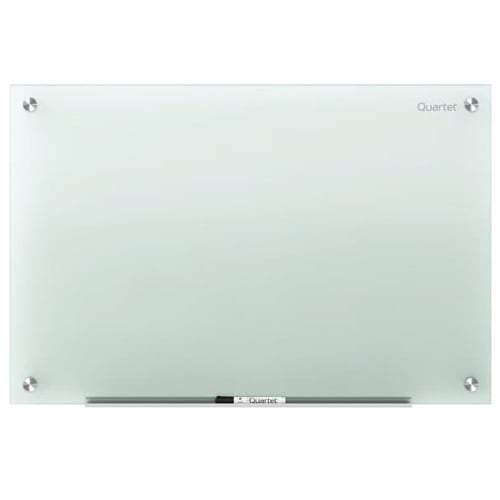 Quartet Infinity Glass 24" x 18" Frosted Non-Magnetic Frameless Dry-Erase Board - G2418F