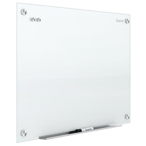 Quartet Infinity Glass 4' x 3' White Magnetic Frameless Dry-Erase Board - G4836W