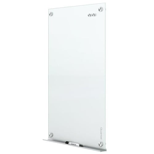 Quartet Infinity Glass 4' x 3' White Magnetic Frameless Dry-Erase Board - G4836W