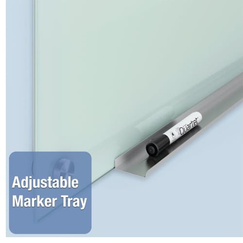 Quartet Infinity Glass 8' x 4' Frosted Non-Magnetic Frameless Dry-Erase Board - G9648F