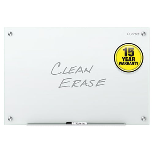 Quartet Infinity Glass 8' x 4' Non-Magnetic Frameless White Dry-Erase Board - G9648NMW