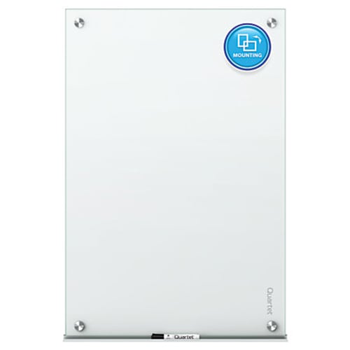 Quartet Infinity Glass 8' x 4' Non-Magnetic Frameless White Dry-Erase Board - G9648NMW