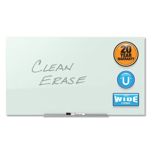 Quartet InvisaMount 39" x 22" Magnetic Glass Dry-Erase Board - G3922IMW