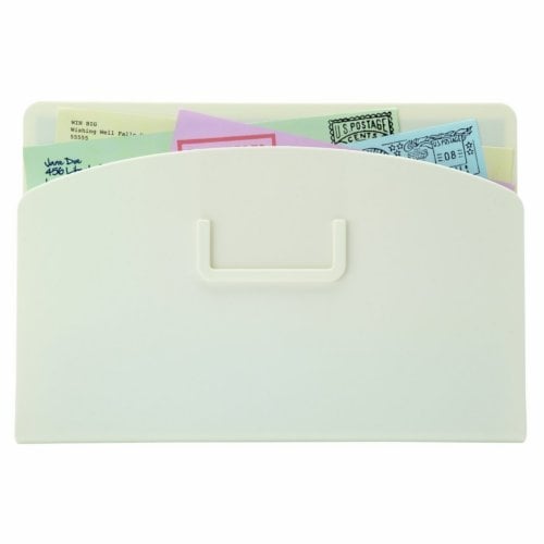Quartet 10.25" x 7" White Magnetic Mail Organizer Storage Pocket 1pk - 48123-WM