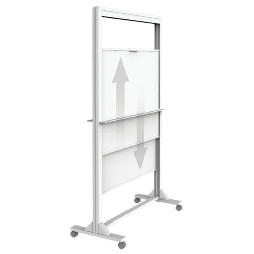 Quartet Motion Dual-Track 40.5" x 68" Mobile Magnetic Dry-Erase Easel - ECM4068DT