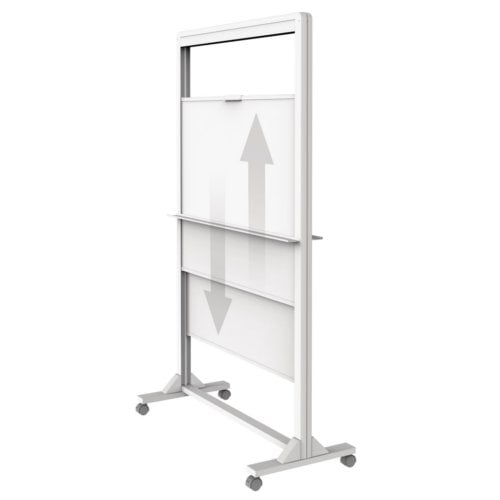 Quartet Motion Dual-Track 40.5" x 68" Mobile Magnetic Dry-Erase Easel - ECM4068DT