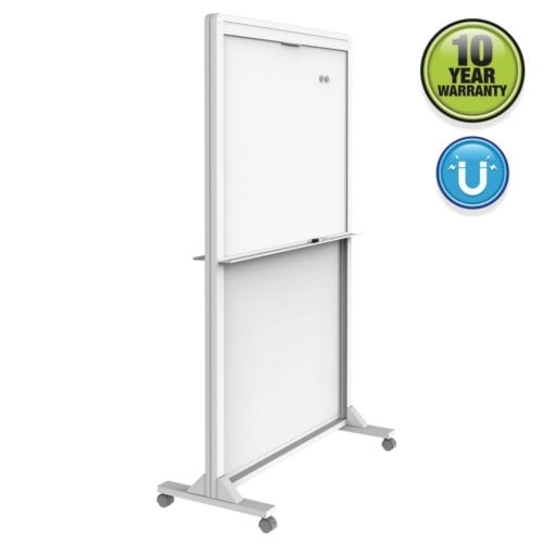 Quartet Motion Dual-Track 40.5" x 68" Mobile Magnetic Dry-Erase Easel - ECM4068DT