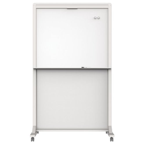 Quartet Motion Dual-Track 40.5" x 68" Mobile Magnetic Dry-Erase Easel - ECM4068DT