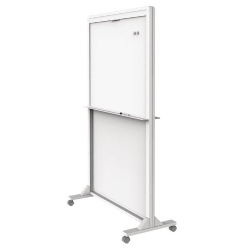 Quartet Motion Dual-Track 40.5" x 68" Mobile Magnetic Dry-Erase Easel - ECM4068DT