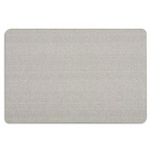 Quartet Oval Office 3' x 2' Grey Fabric Bulletin Board - 7683G