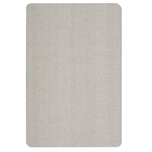Quartet Oval Office 3' x 2' Grey Fabric Bulletin Board - 7683G