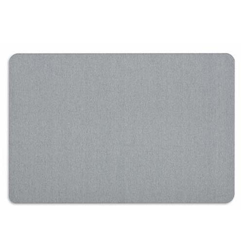 Quartet Oval Office 3' x 2' Light Blue Fabric Bulletin Board - 7683BE