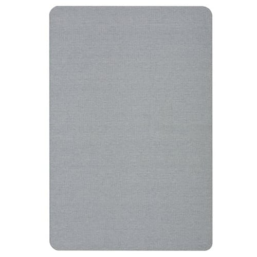 Quartet Oval Office 3' x 2' Light Blue Fabric Bulletin Board - 7683BE