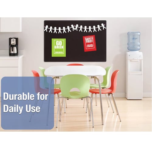 Quartet Oval Office Black Fabric Bulletin Board