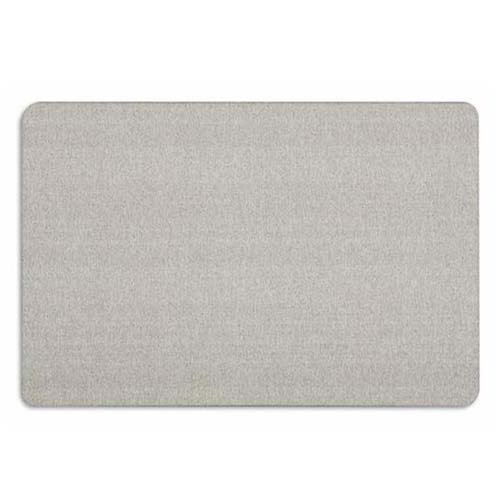 Quartet Oval Office 4' x 3' Grey Fabric Bulletin Board - 7684G