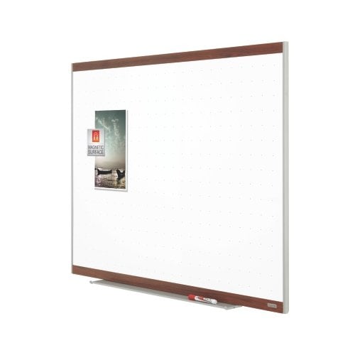 Quartet Platinum 3 x 2 Total Erase Mahogany Frame Magnetic Whiteboard