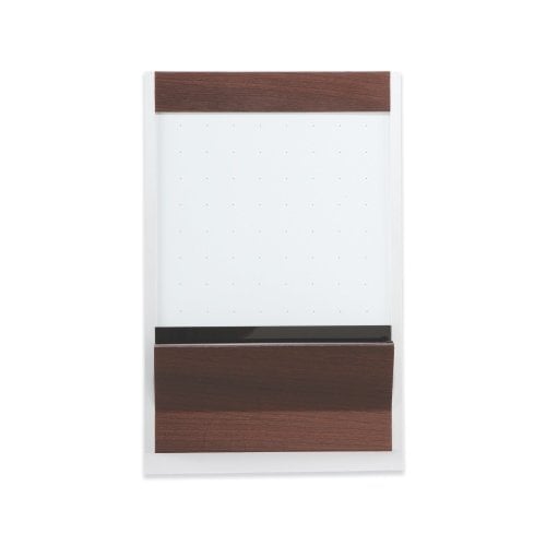 Quartet Platinum Plus 6 x 4 Mahogany Finish Frame Porcelain Whiteboard