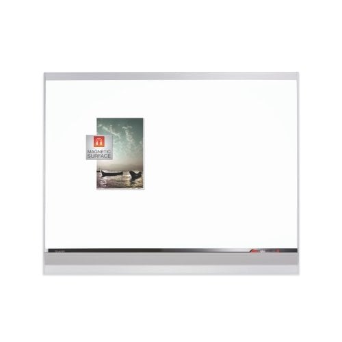 Quartet Platinum Plus 8' x 4' Aluminum Frame Porcelain Whiteboard