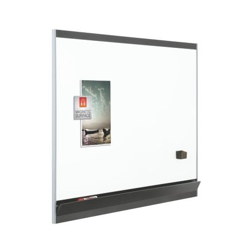 Quartet Platinum Plus 8 x 4 Graphite Finish Frame Porcelain Whiteboard