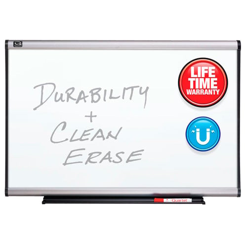 Quartet Connectable Modular Porcelain Whiteboard with Aluminum Frame