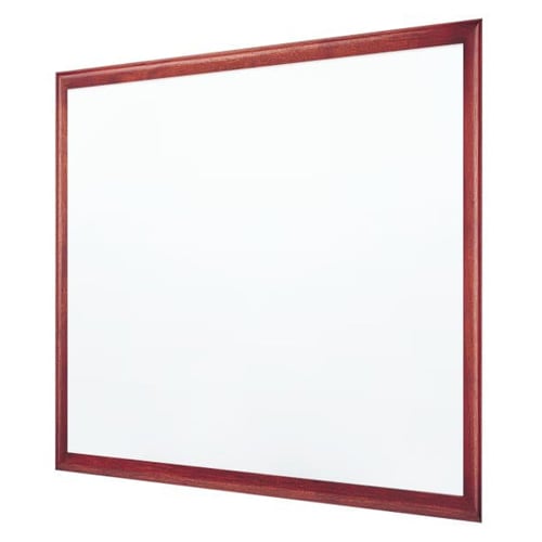 Quartet 4' x 3' Premium DuraMax Porcelain Magnetic Whiteboard with Mahogany Frame