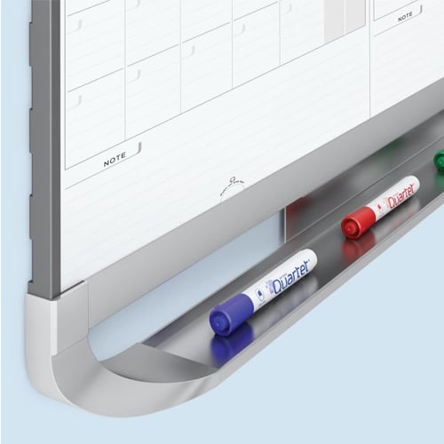 Quartet Prestige 2 3' x 2'  3 Month White Board Calendar with Black Frame - CMP32P2