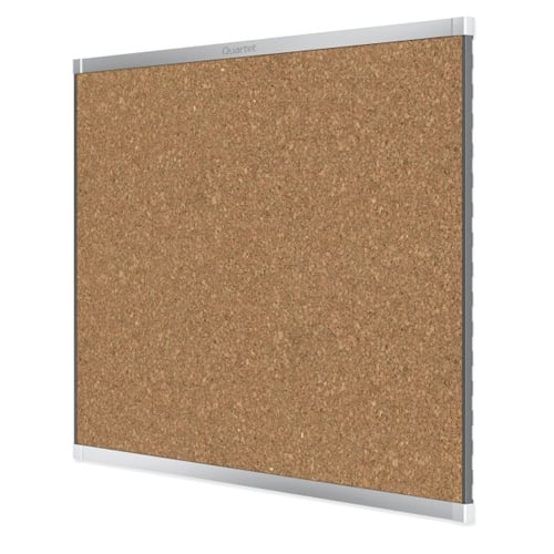 Quartet Prestige 2 3' x 2' Magnetic Cork Bulletin Boards with Silver Frame - MC243AP2