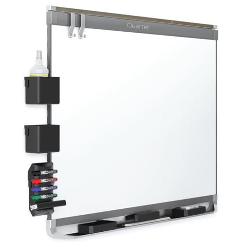 Quartet Prestige 2 3' x 2' Magnetic Porcelain White Board Graphite Frame - P553GP2
