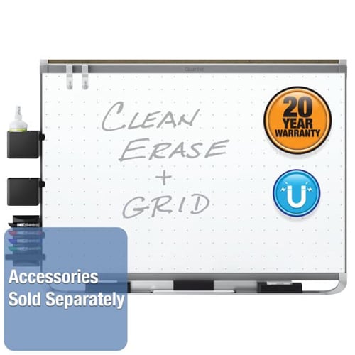 Quartet Prestige 2 3' x 2'  Magnetic Steel White Board Graphite Frame - TEM543G