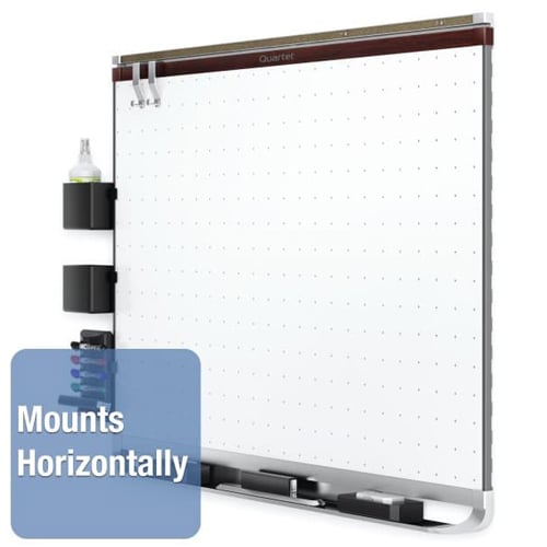 Quartet Prestige 2 3' x 2'  Magnetic Steel White Board Mahogany Frame - TEM543M