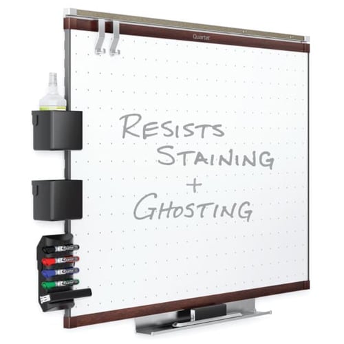 Quartet Prestige 2 3' x 2' Total Erase  White Board Mahogany Frame - TE543MP2