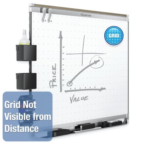 Quartet Prestige 2 3' x 4' Magnetic Steel White Board Silver Frame - TEM544A