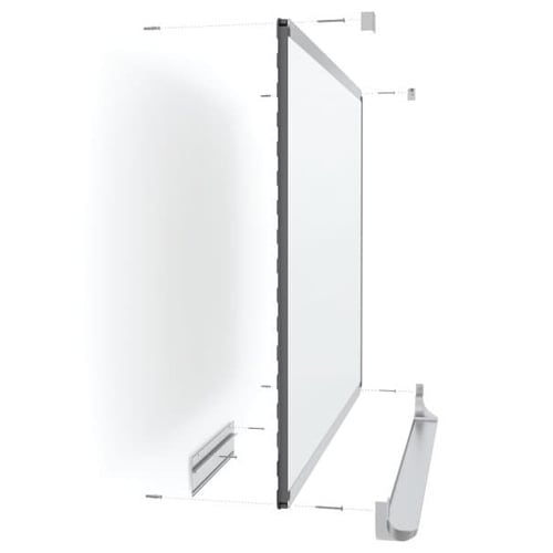 Quartet Prestige 2 3' x 4' Magnetic Steel White Board Silver Frame - TEM544A