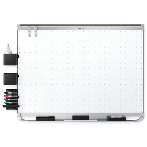 Quartet Prestige 2 3' x 4' Magnetic Steel White Board Silver Frame - TEM544A