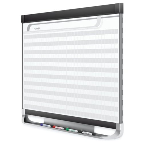 Quartet Prestige 2 3' x 2' Magnetic Porcelain 1x1 Grid Planner White Board - PP1132P2