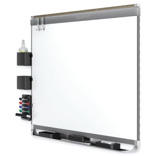 Quartet Prestige 2 4' x 3' Magnetic Porcelain White Board Graphite Frame - P554GP2