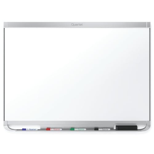 Quartet Prestige 2 4' x 3' Magnetic Porcelain White Board Silver Frame - P554AP2