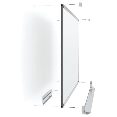 Quartet Prestige 2 3' x 4' Magnetic Steel White Board Black Frame - TEM544B