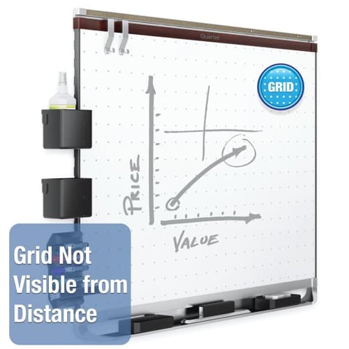 Quartet Prestige 2 4' x 3' Magnetic Steel White Board Mahogany Frame - TEM544M