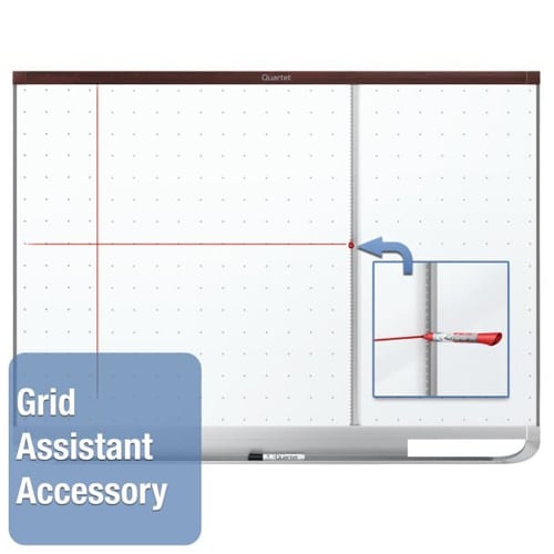 Quartet Prestige 2 4' x 3' Magnetic Steel White Board Mahogany Frame - TEM544M