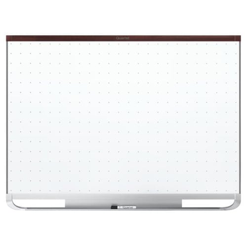 Quartet Prestige 2 4' x 3' Magnetic Steel White Board Mahogany Frame - TEM544M